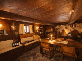 Step into rustic charm with this inviting dining room.
