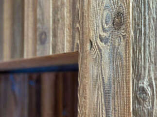 This property showcases exquisite craftsmanship with its stunning wooden paneling.