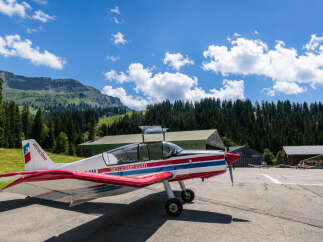 Experience the thrill of flight with this stunning aircraft, perfect for scenic tours and aerial adventures.