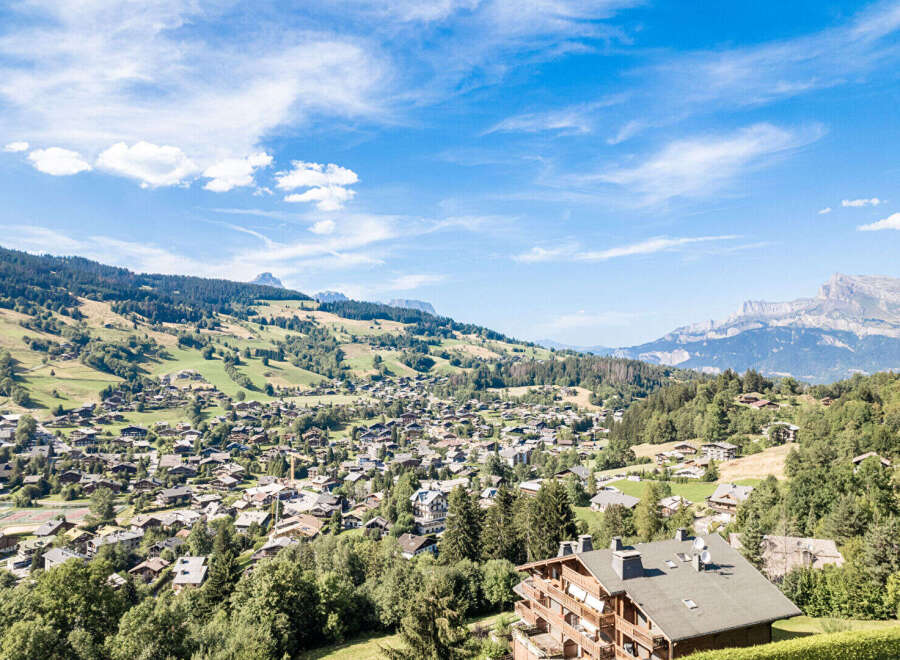 Experience breathtaking mountain views from this charming village home nestled in a lush green valley.