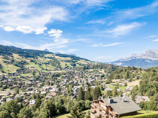 Experience breathtaking mountain views from this charming village home nestled in a lush green valley.