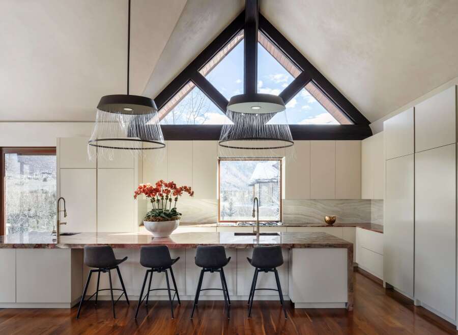 This stunning kitchen boasts a modern design with high-end finishes.