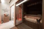 Step into luxury with this stunning spa-like sauna.