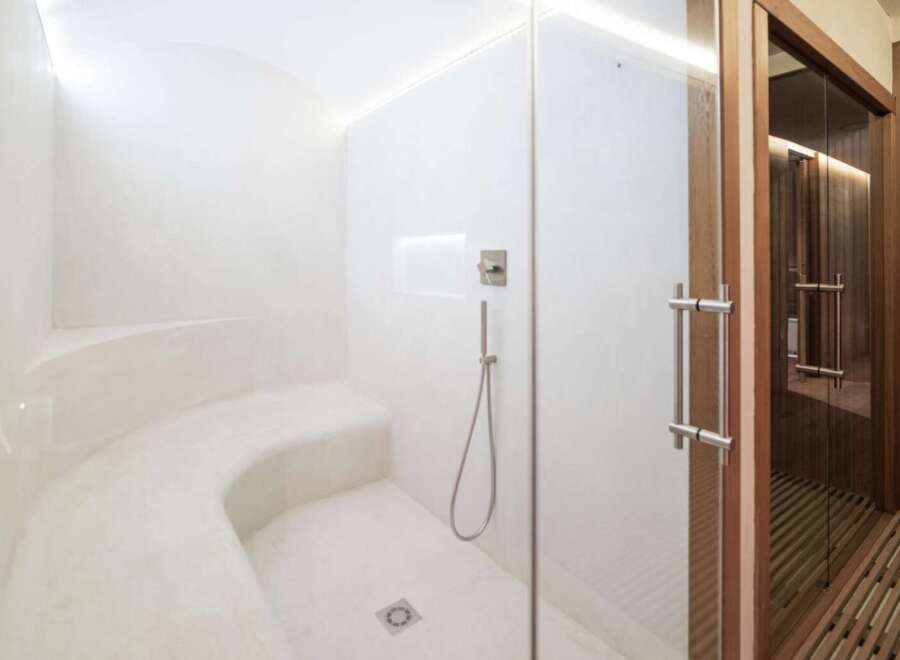 Step into luxury with this stunning bathroom design.
