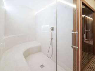 Step into luxury with this stunning bathroom design.