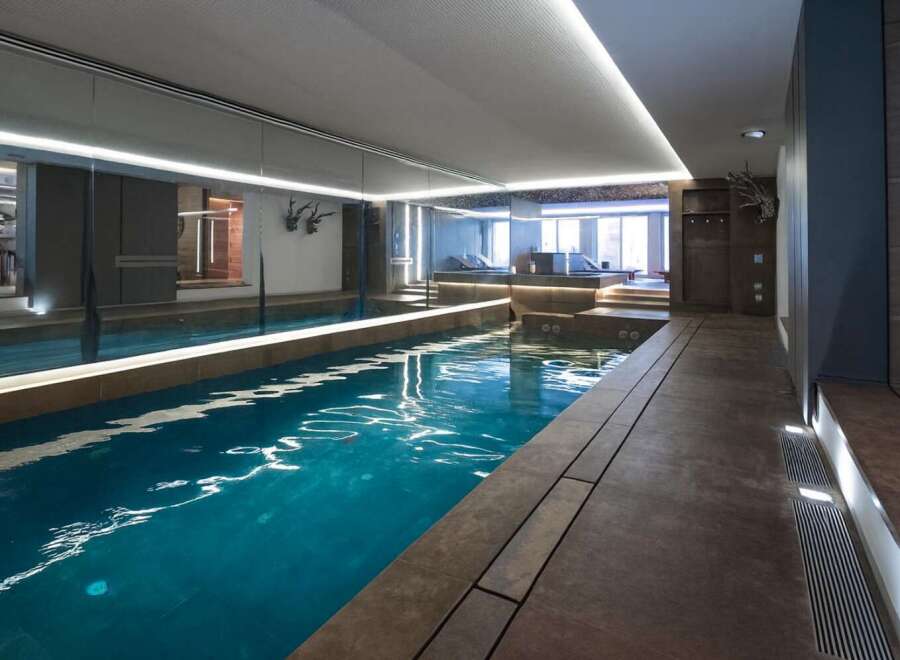 Experience luxury living with this stunning indoor pool.