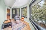 This inviting living space boasts a cozy seating area, perfect for relaxation.