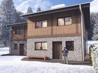 Discover the charm of this stunning mountain chalet, perfectly nestled in a winter wonderland.