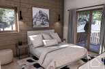 Experience the ultimate in alpine living with this stunning bedroom.