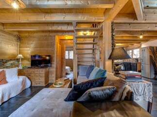 Step into rustic elegance with this stunning wooden cabin.
