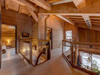 Step into a world of rustic elegance with this stunning wooden interior.