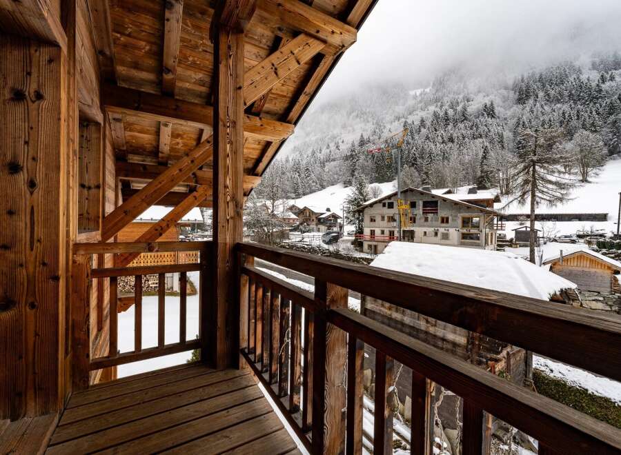 Experience the charm of mountain living from this stunning balcony.