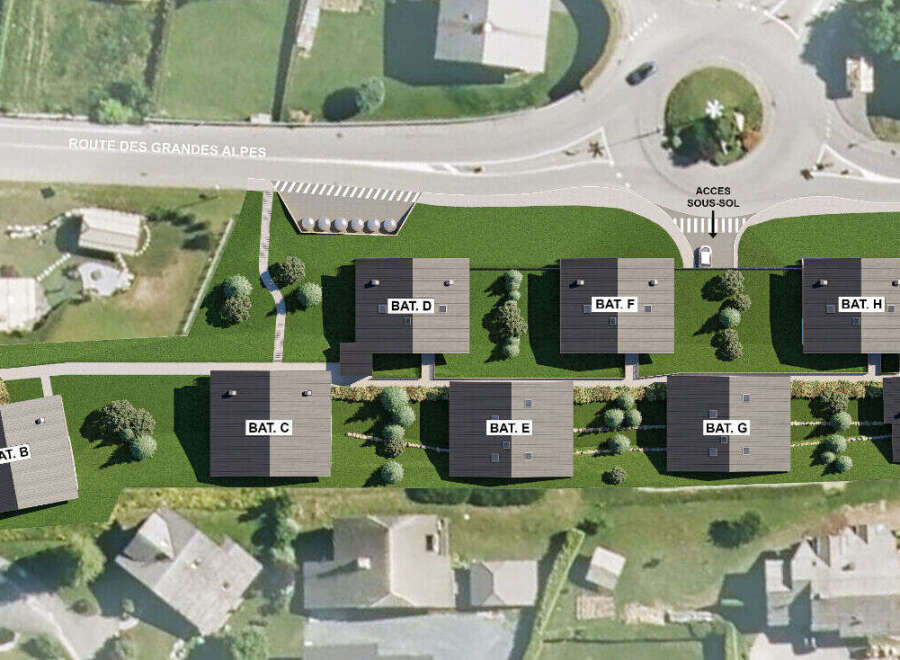 Discover a modern residential development featuring multiple buildings, each designed with contemporary architecture and offering a blend of comfort and style.