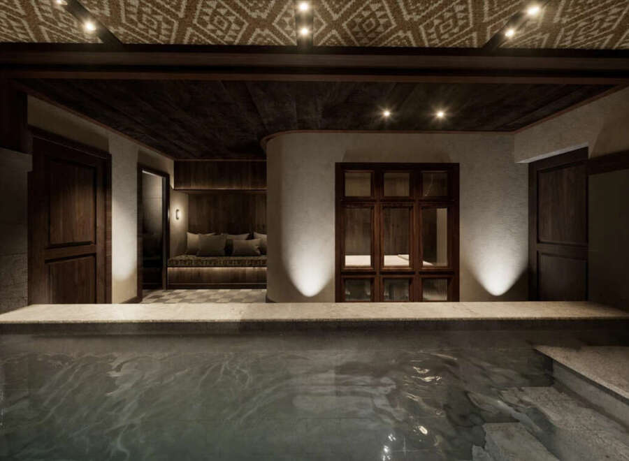 Experience tranquility in this luxurious spa retreat.