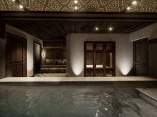 Experience tranquility in this luxurious spa retreat.