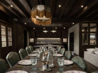 Step into luxury with this stunning dining room, perfect for hosting memorable gatherings.