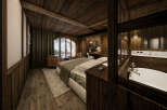 Experience luxury and tranquility in this stunning bedroom.
