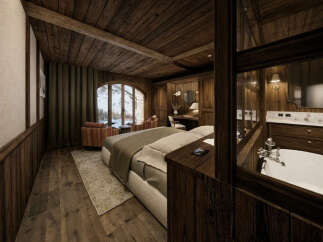 Experience luxury and tranquility in this stunning bedroom.