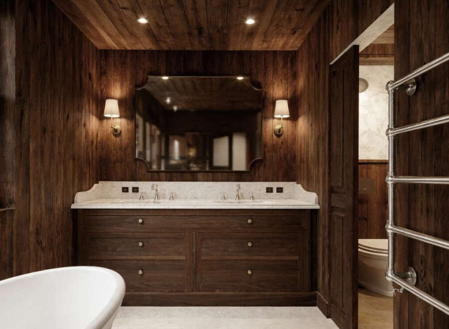 Step into luxury with this stunning bathroom design.