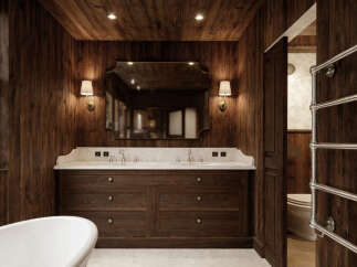 Step into luxury with this stunning bathroom design.