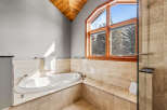 Indulge in luxury within this stunning bathroom, featuring a sleek, modern design.