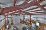 This spacious workshop offers ample room for projects and storage.