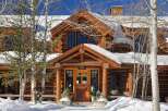 This stunning log cabin home is the perfect mountain retreat, offering a cozy and inviting atmosphere.