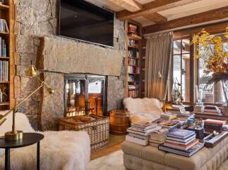 Experience the epitome of rustic luxury in this stunning living space.