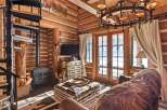 Step into rustic elegance with this stunning log cabin retreat.