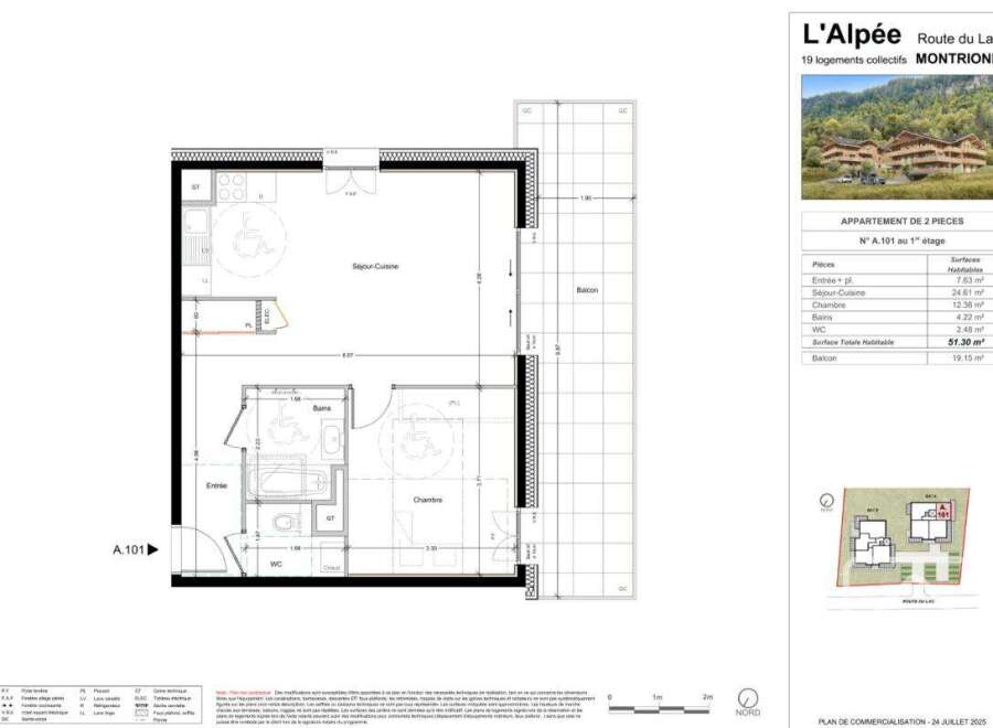Discover a stunning 2-room apartment in Montriond's L'Alpée residence, offering a comfortable living space of 51.