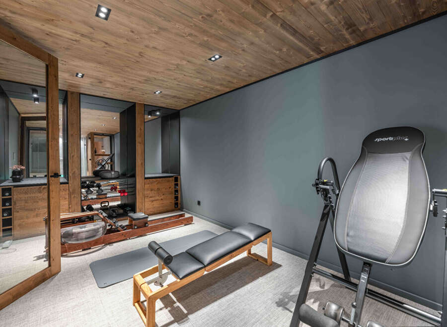 Step into your dream home gym, designed for ultimate fitness and relaxation.