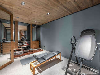 Step into your dream home gym, designed for ultimate fitness and relaxation.