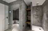 Step into luxury with this modern bathroom design.