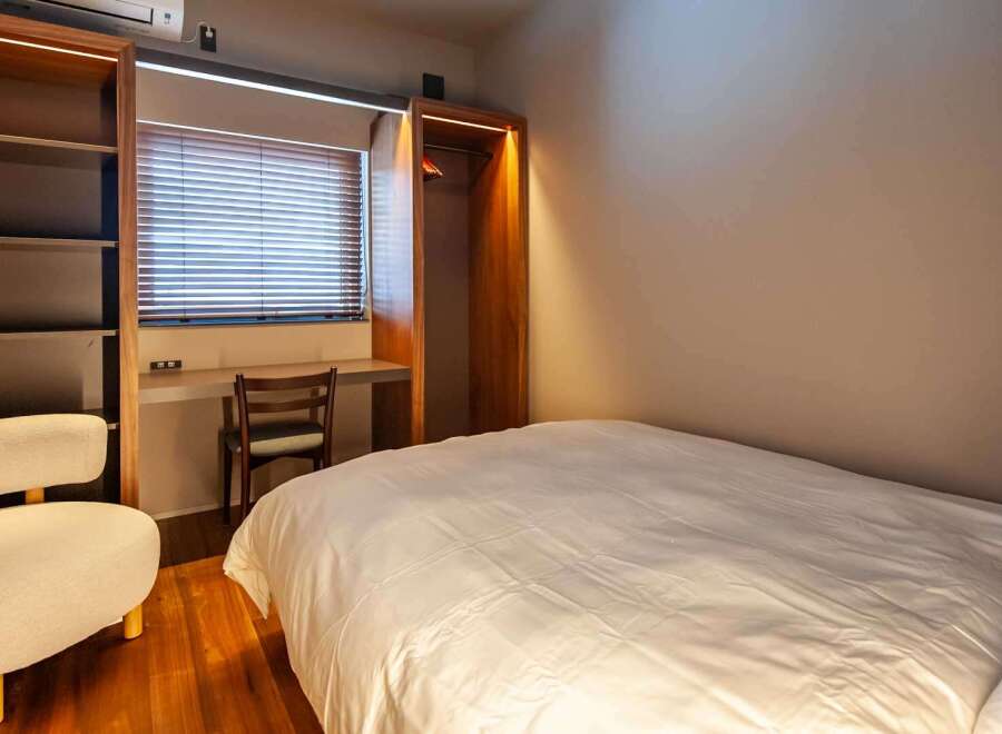 Discover the epitome of comfort and style in this beautifully designed bedroom.