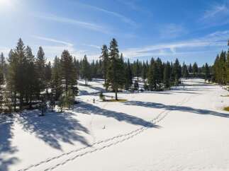 Discover the serene beauty of this stunning property, nestled amidst a picturesque winter landscape.