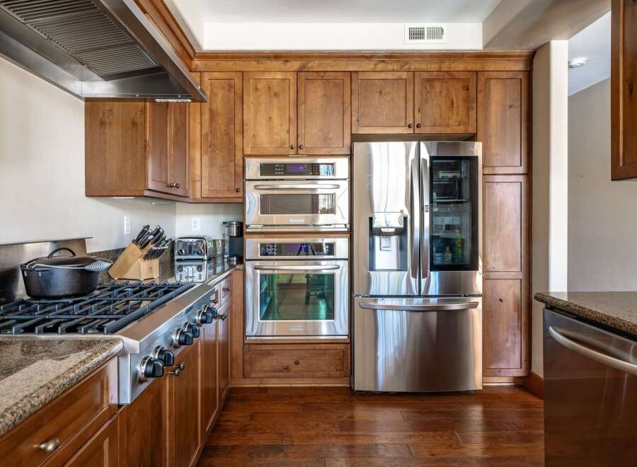 Step into a gourmet kitchen designed for culinary excellence.