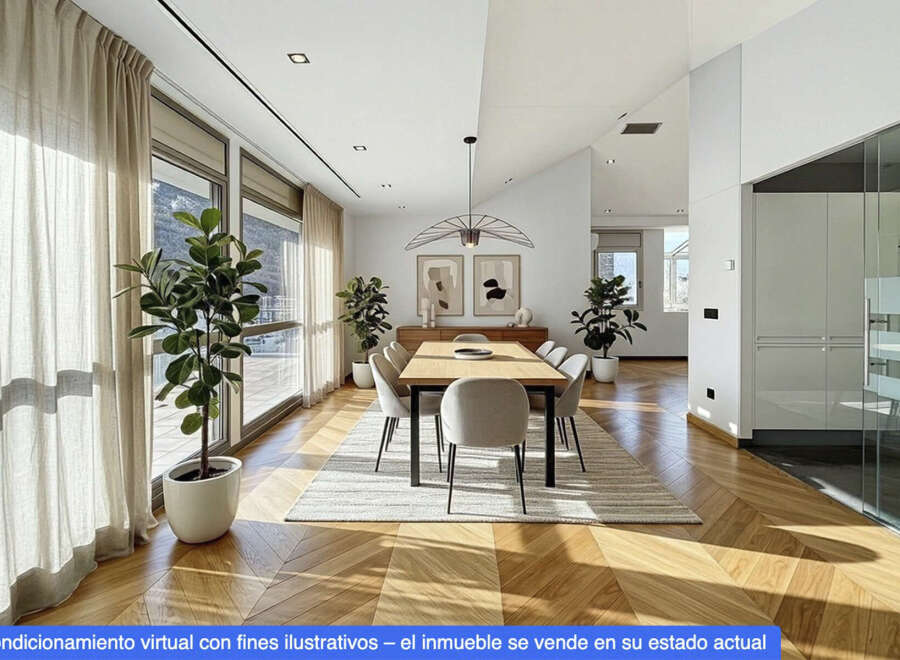 Experience modern elegance in this stunning dining room.