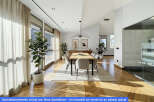 Experience modern elegance in this stunning dining room.