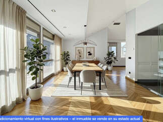 Experience modern elegance in this stunning dining room.
