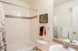 Step into this inviting bathroom, featuring a clean and bright aesthetic.