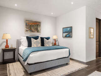Step into a serene bedroom retreat.