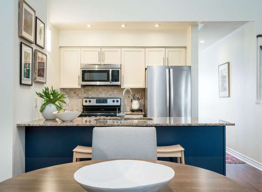 This stunning kitchen boasts modern design and functionality, perfect for culinary enthusiasts.