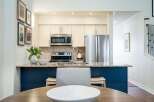 This stunning kitchen boasts modern design and functionality, perfect for culinary enthusiasts.