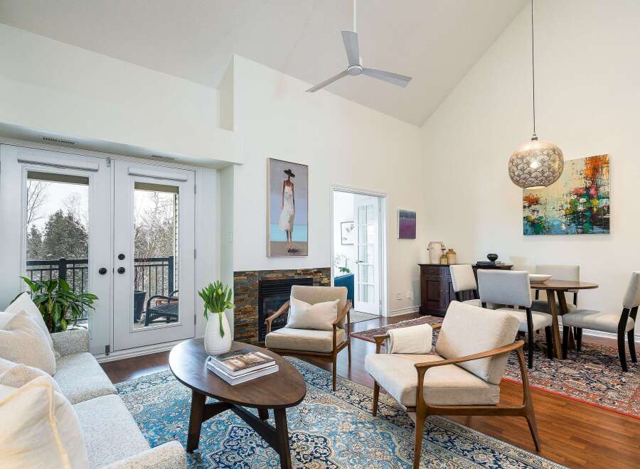 Step into luxury with this stunning property, featuring a bright and airy living space.
