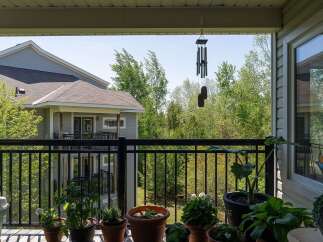 Enjoy the tranquility of this beautiful balcony, perfect for relaxing and enjoying the outdoors.