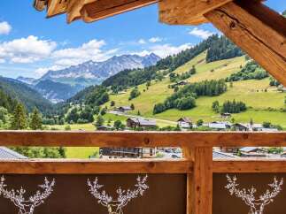 Experience breathtaking mountain views from this charming alpine property.