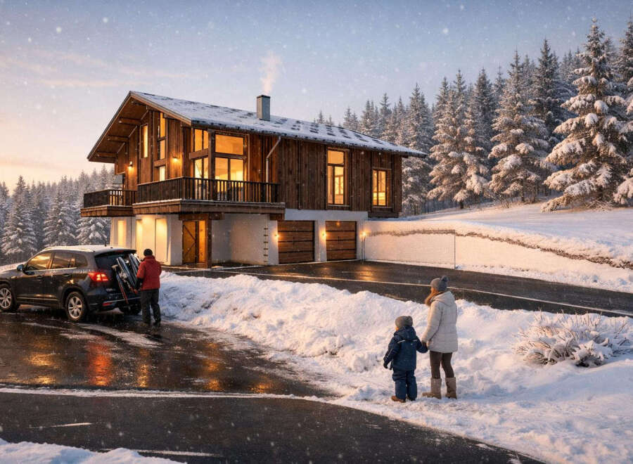 Experience the ultimate winter getaway in this stunning chalet-style home.