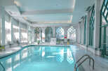 This stunning indoor pool offers a serene oasis for relaxation and recreation.