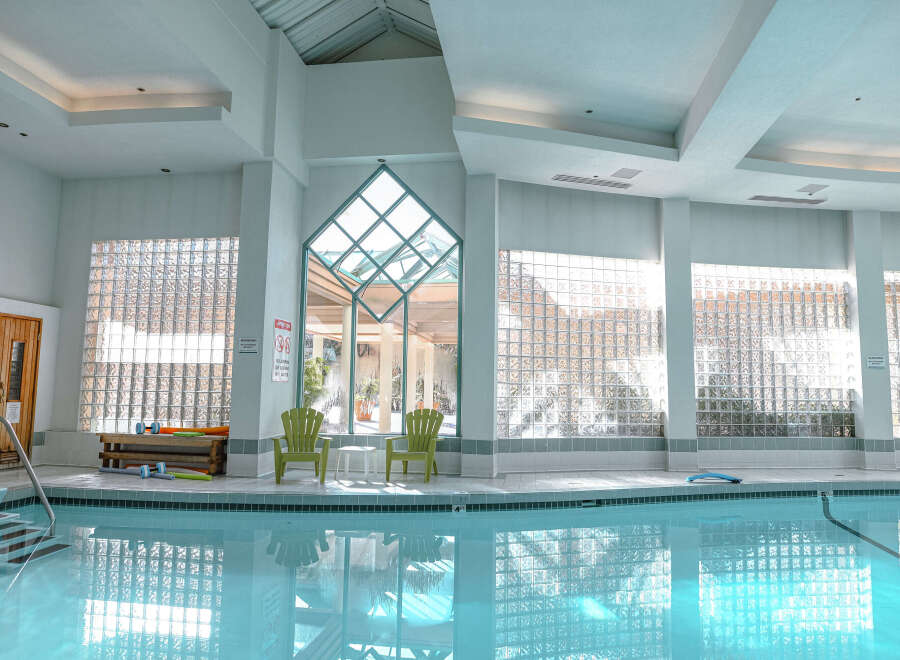 Enjoy a relaxing swim in this indoor pool, perfect for year-round enjoyment.