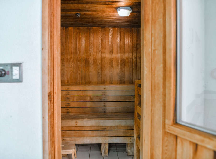 Step into relaxation with this stunning sauna! This property boasts a beautifully crafted sauna, perfect for unwinding after a long day.